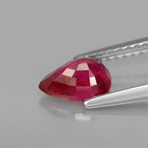 1,05 ctw natürlicher roter Rubin, Birnenform, VS-SI
