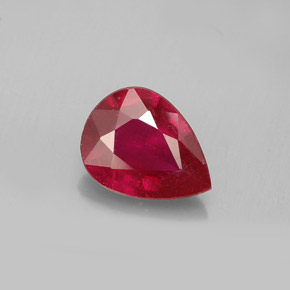 1,18 ctw natürlicher roter Rubin, Birnenform, VS-SI