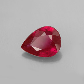 1,18 ctw natürlicher roter Rubin, Birnenform, VS-SI