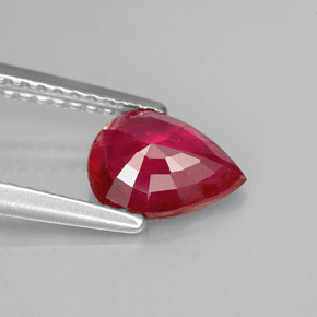 1,18 ctw natürlicher roter Rubin, Birnenform, VS-SI