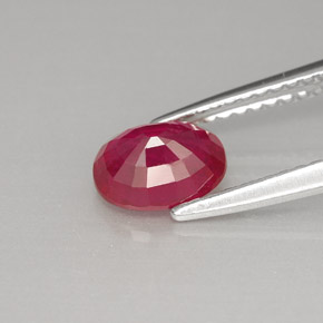 1,26 ctw natürlicher roter Rubin, Oval Schliff, VS-SI