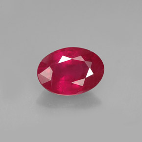 1,07 ctw natürlicher roter Rubin, Oval Schliff, VS-SI
