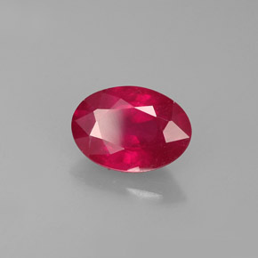 1,07 ctw natürlicher roter Rubin, Oval Schliff, VS-SI