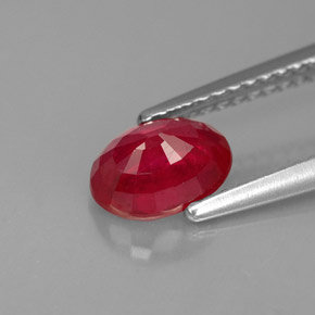 1,17 ctw natürlicher roter Rubin, Oval Schliff, VS-SI