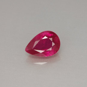 1,00 ctw natürlicher roter Rubin, Birnenform, VS-SI