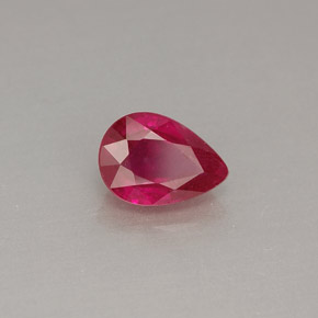 1,00 ctw natürlicher roter Rubin, Birnenform, VS-SI