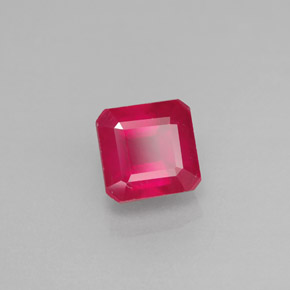 1,72 ctw natürlicher roter Rubin, Smaragdschliff, VS-SI