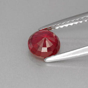 0,89 ctw natürlicher roter Rubin, Rundschliff, VS-SI