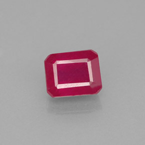 1,77 ctw natürlicher roter Rubin, Smaragdschliff, VS-SI