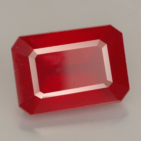 13,23 ctw natürlicher roter Rubin, Smaragdschliff, VS-SI