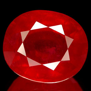 10,26 ctw natürlicher roter Rubin, Oval Schliff, VS-SI