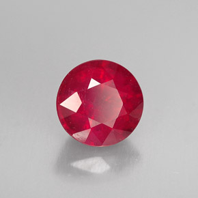 1,25 ctw natürlicher roter Rubin, Rundschliff, VS-SI