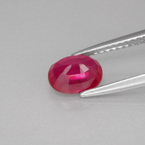 1,40 ctw natürlicher roter Rubin, Oval Schliff, VS-SI
