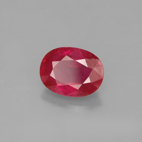 1,90 ctw natürlicher roter Rubin, Oval Schliff, VS-SI