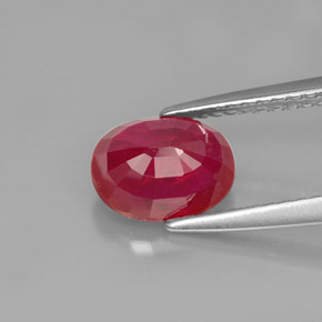 1,90 ctw natürlicher roter Rubin, Oval Schliff, VS-SI