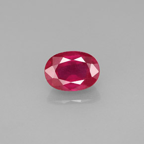 1,30 ctw natürlicher roter Rubin, Oval Schliff, VS-SI