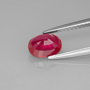 1,30 ctw natürlicher roter Rubin, Oval Schliff, VS-SI