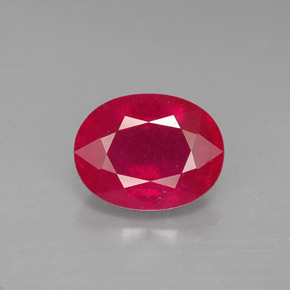 2,77 ctw natürlicher roter Rubin, Oval Schliff, SI