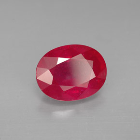 2,77 ctw natürlicher roter Rubin, Oval Schliff, SI
