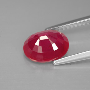 2,77 ctw natürlicher roter Rubin, Oval Schliff, SI