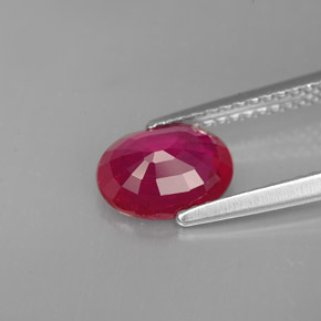 1,62 ctw natürlicher roter Rubin, Oval Schliff, VS-SI