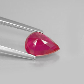 1,37 ctw natürlicher roter Rubin, Birnenform, VS-SI