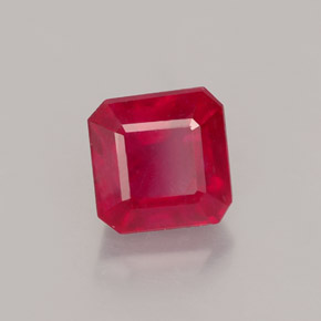 1,79 ctw natürlicher roter Rubin, Smaragdschliff, VS-SI