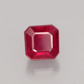 1,68 ctw natürlicher roter Rubin, Smaragdschliff, VS-SI