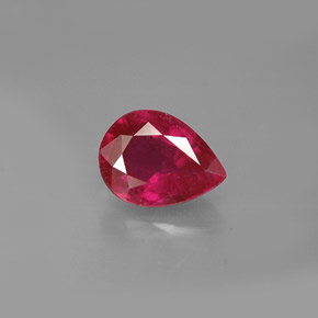1,44 ctw natürlicher roter Rubin, Birnenform, VS-SI
