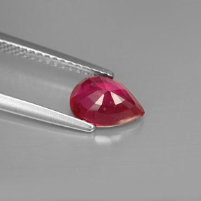 1,44 ctw natürlicher roter Rubin, Birnenform, VS-SI