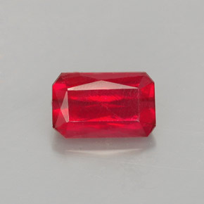 1,80 ctw natürlicher roter Rubin, Smaragdschliff, VS-SI