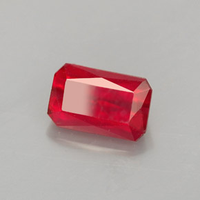 1,80 ctw natürlicher roter Rubin, Smaragdschliff, VS-SI
