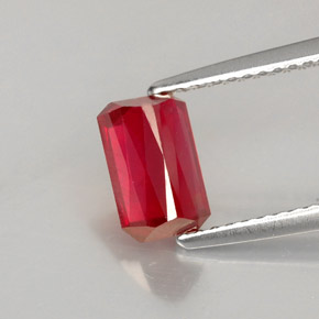 1,80 ctw natürlicher roter Rubin, Smaragdschliff, VS-SI