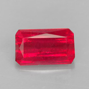 1,77 ctw natürlicher roter Rubin, Smaragdschliff, VS-SI