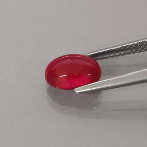 2,46 ctw natürlicher roter Rubin, Transparent, Transparent / Lichtdurchlässig