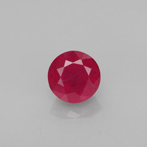 1,25 ctw natürlicher roter Rubin, Rundschliff, VS-SI