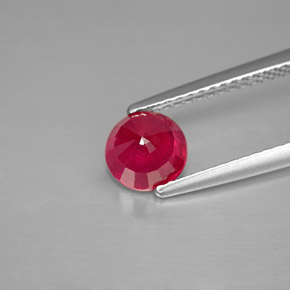 1,27 ctw natürlicher roter Rubin, Rundschliff, SI