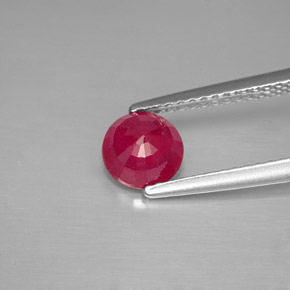 1,10 ctw natürlicher roter Rubin, Rundschliff, SI