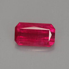 1,52 ctw natürlicher roter Rubin, Smaragdschliff, VS-SI