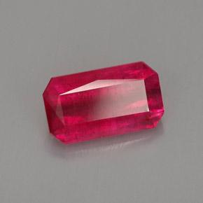 1,52 ctw natürlicher roter Rubin, Smaragdschliff, VS-SI