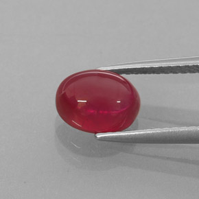 2,82 ctw natürlicher roter Rubin, Transparent, Transparent / Lichtdurchlässig