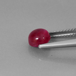 1,95 ctw natürlicher roter Rubin, Transparent, Transparent / Lichtdurchlässig