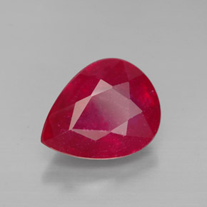 3,46 ctw natürlicher roter Rubin, Birnenform, SI