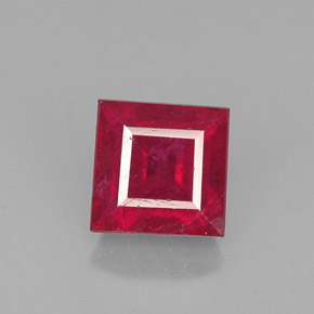 1,83 ctw natürlicher roter Rubin, Quadrat, SI