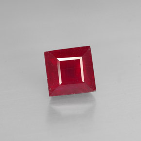 1,94 ctw natürlicher roter Rubin, Quadrat, VS-SI
