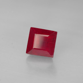 1,94 ctw natürlicher roter Rubin, Quadrat, VS-SI