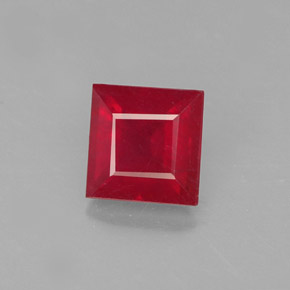 1,45 ctw natürlicher roter Rubin, Quadrat, SI