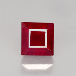 2,39 ctw natürlicher roter Rubin, Quadrat, SI