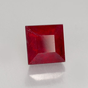 2,39 ctw natürlicher roter Rubin, Quadrat, SI