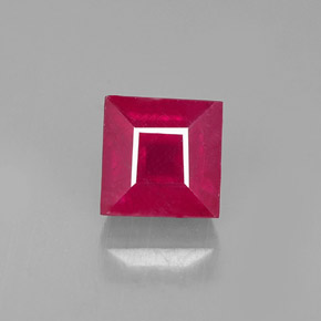 2,17 ctw natürlicher roter Rubin, Quadrat, SI